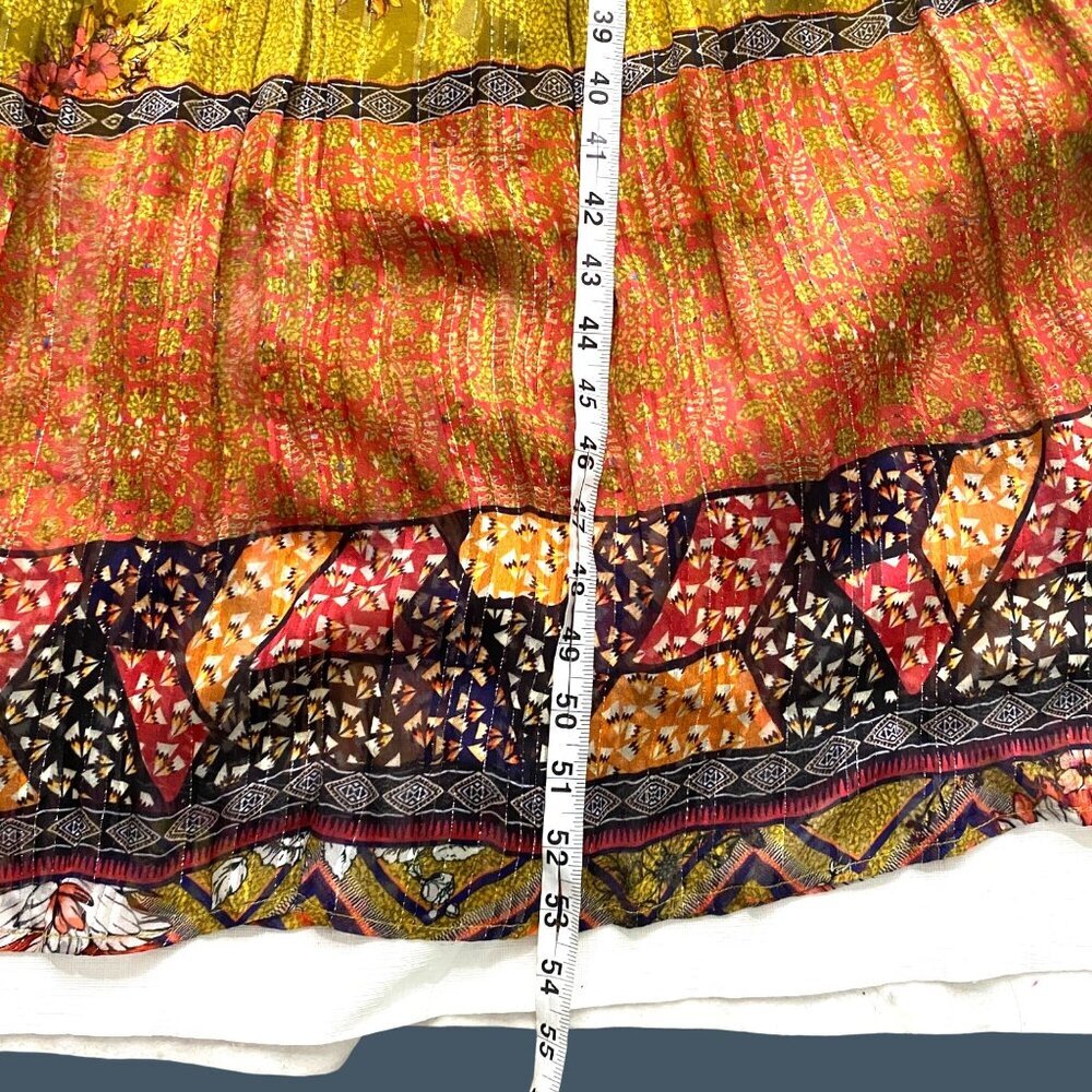 Bhanuni By Jyoti Anthropologie Citron Sleeveless Maxi Dress S slip dress lined t - Picture 13 of 15